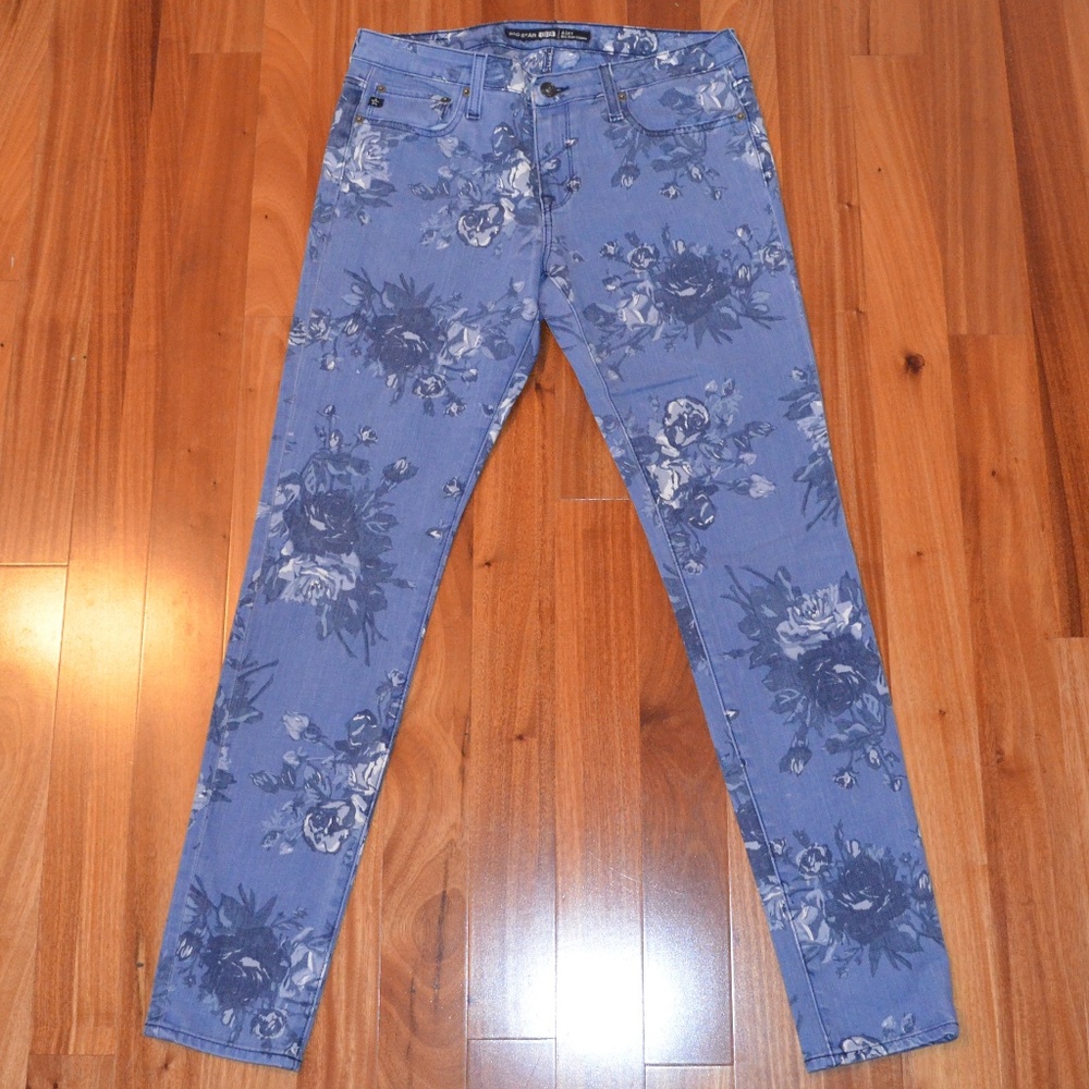 Big Star Alex floral print mid rise skinny jeans